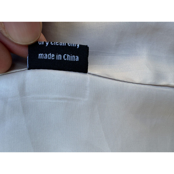 Lan jaenicke Designer Cashmere Coat Sz.1 (0-2) Neutral Taupe Button Closure - Picture 7 of 10